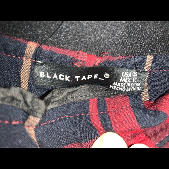 NWT Black Tape Plaid Pants XS - Picture 6 of 8